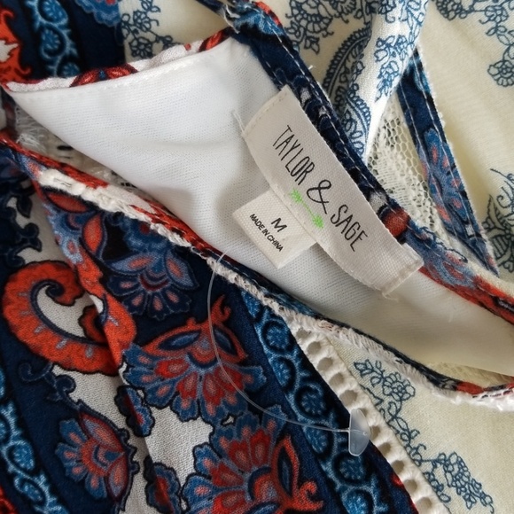 Taylor and Sage Women's Lace Trim Sleevelese Dress - Picture 6 of 8